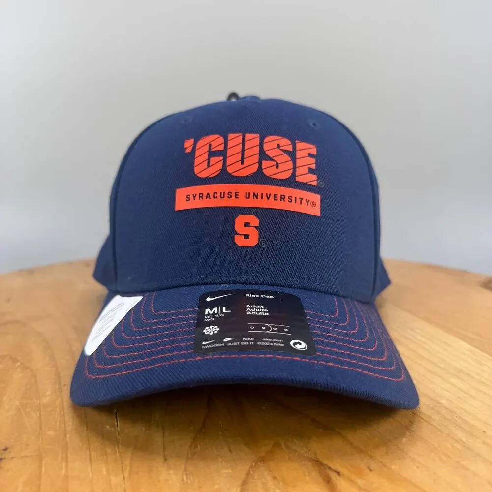 Nike Syracuse 'CUSE University On Field Rise Cap Hat Size M/L Team Issue Dri Fit